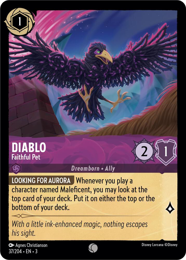 Diablo - Faithful Pet Common Into the Inklands 37/204 NM (Back)