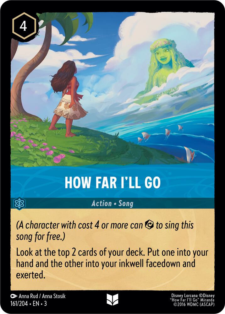 How Far I'll Go Uncommon Into the Inklands 161/204 NM (Back)