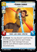 Kanan Jarrus - Revealed Jedi Uncommon Spark of Rebellion 047/252 NM (Back)