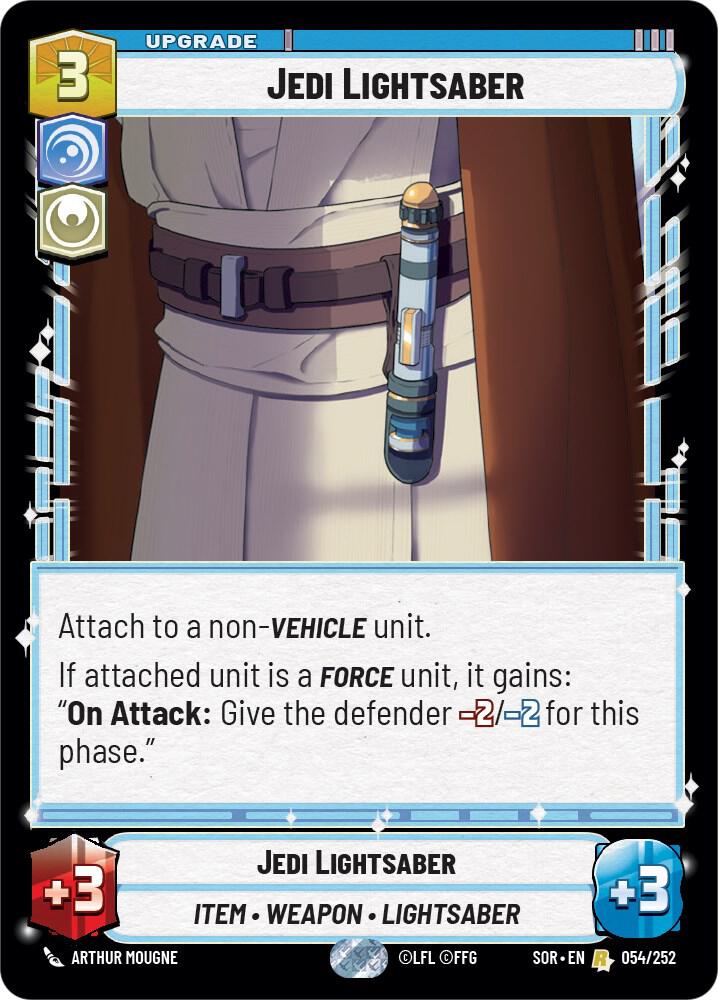 Jedi Lightsaber Rare Spark of Rebellion 054/252 NM (Back)