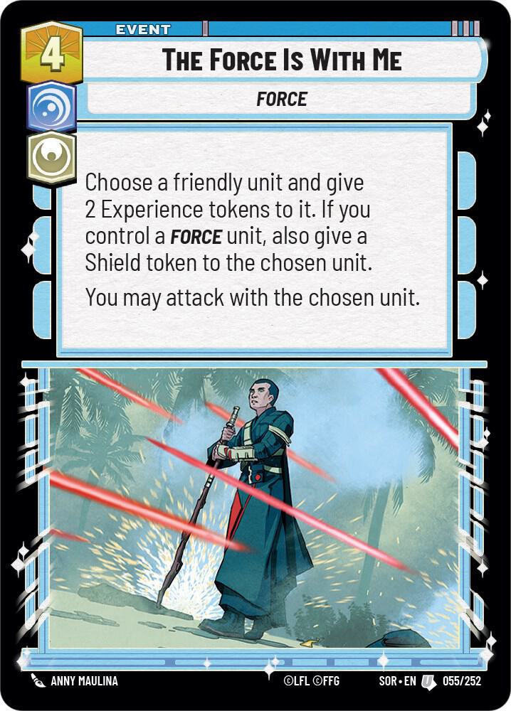 The Force is With Me Uncommon Spark of Rebellion 055/252 NM (Back)