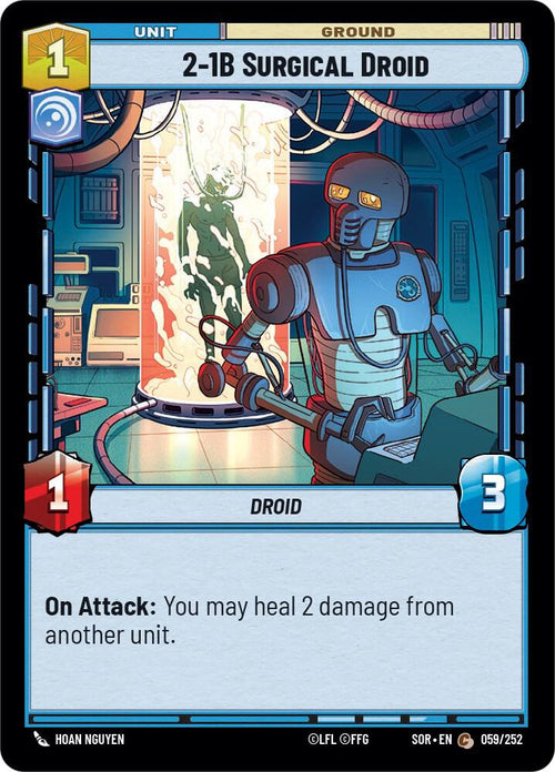 2-1B Surgical Droid Common Spark of Rebellion 059/252 NM (Back)