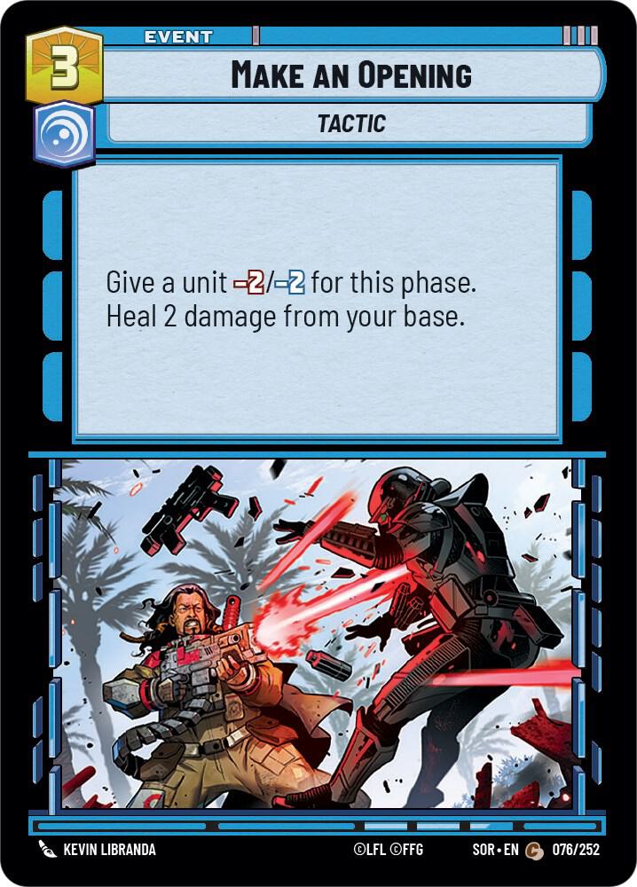 Make An Opening Common Spark of Rebellion 076/252 NM (Back)