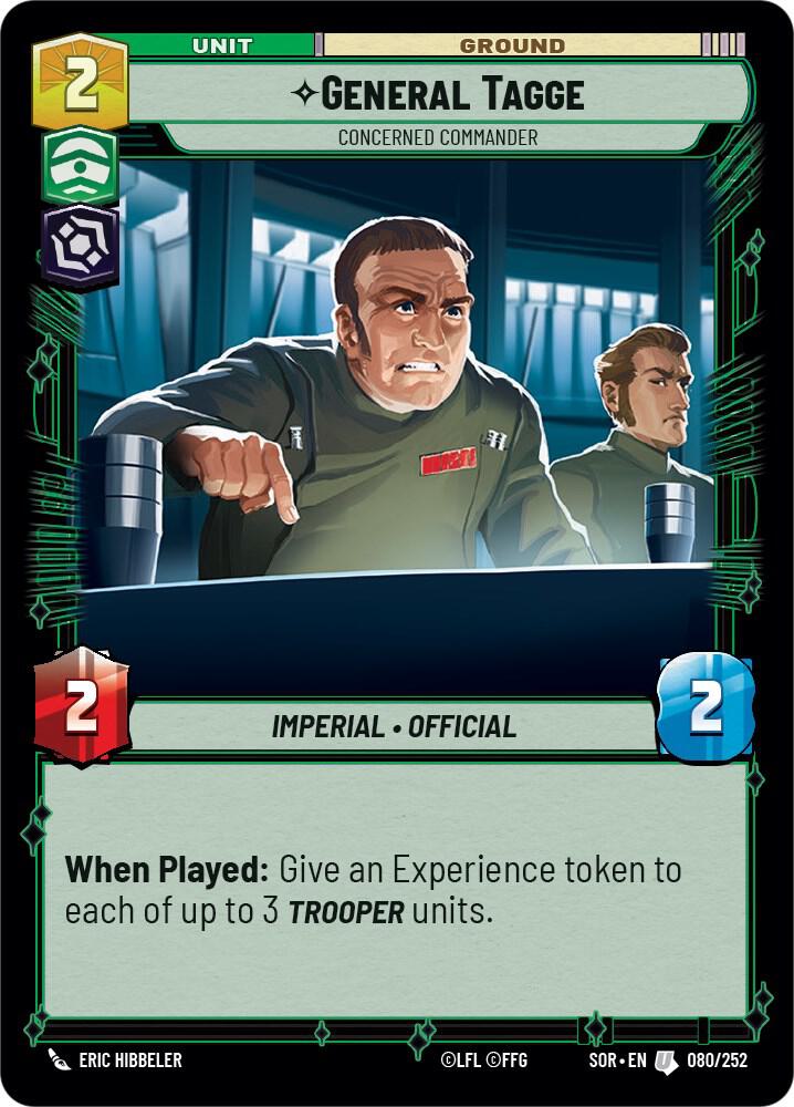 General Tagge - Concerned Commander Uncommon Spark of Rebellion 080/252 NM (Back)