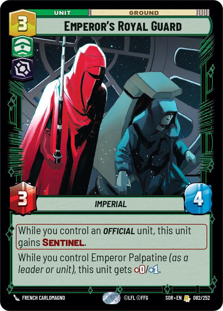 Emperor's Royal Guard Rare Spark of Rebellion 082/252 NM (Back)