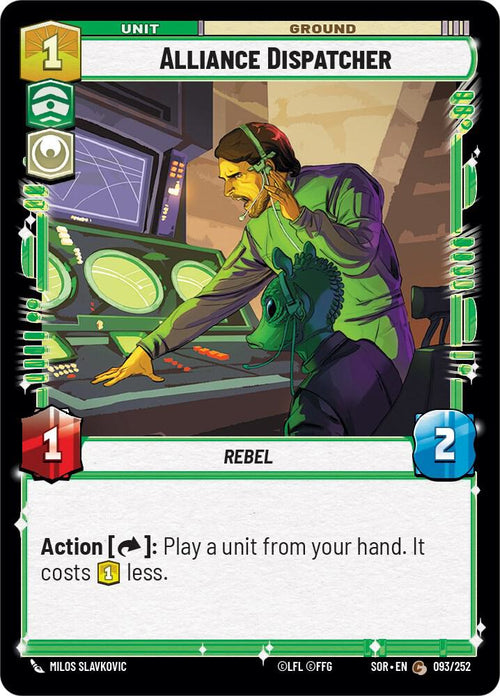 Alliance Dispatcher Common Spark of Rebellion 093/252 NM (Back)