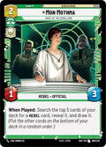 Mon Mothma - Voice of the Rebellion Uncommon Spark of Rebellion 096/252 NM (Back)