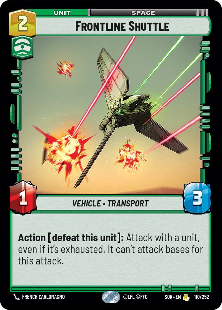 Frontline Shuttle Rare Spark of Rebellion 110/252 NM (Back)