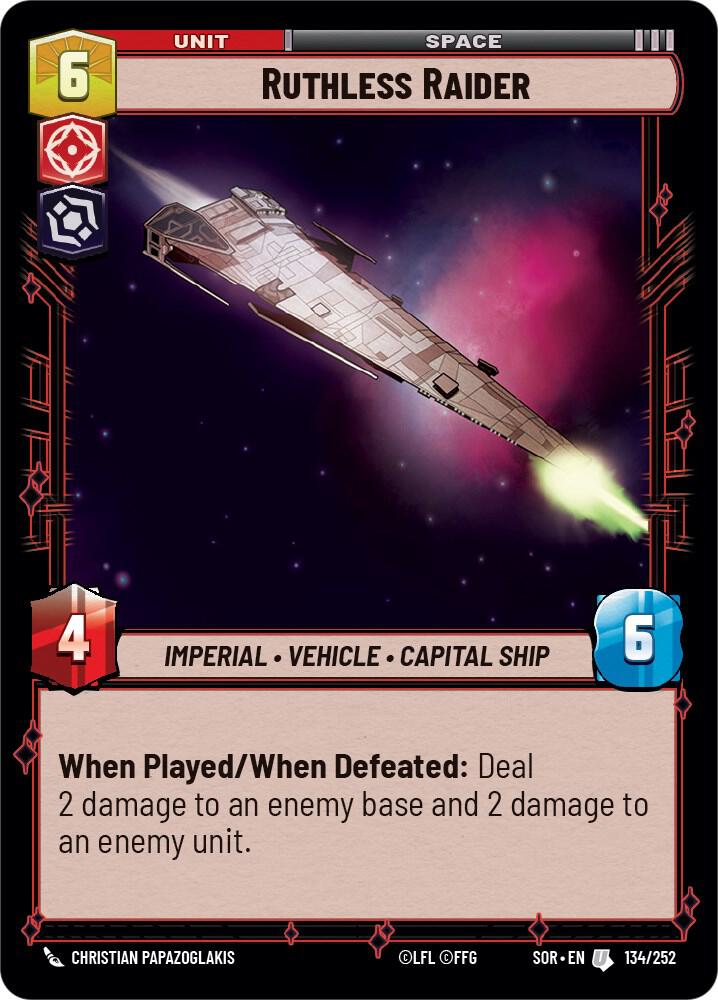 Ruthless Raider Uncommon Spark of Rebellion 134/252 NM (Back)