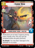 Sabine Wren - Explosives Artist Uncommon Spark of Rebellion 142/252 NM (Back)