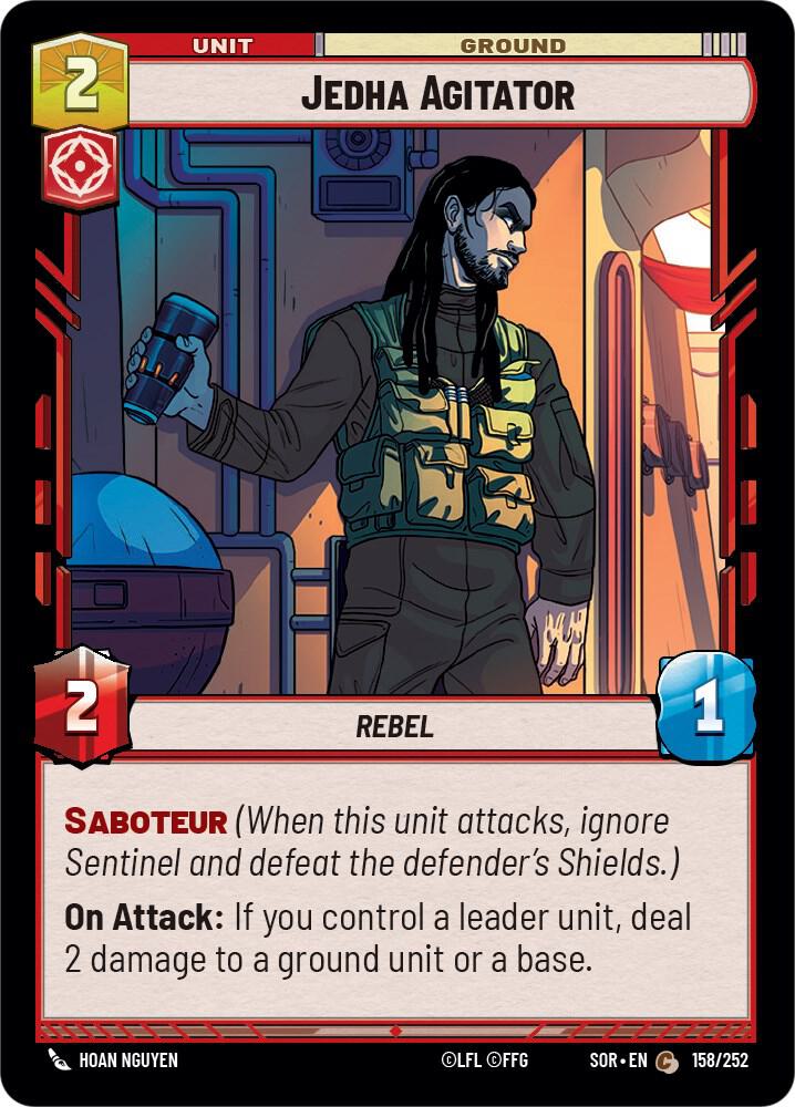 Jedha Agitator Common Spark of Rebellion 158/252 NM (Back)