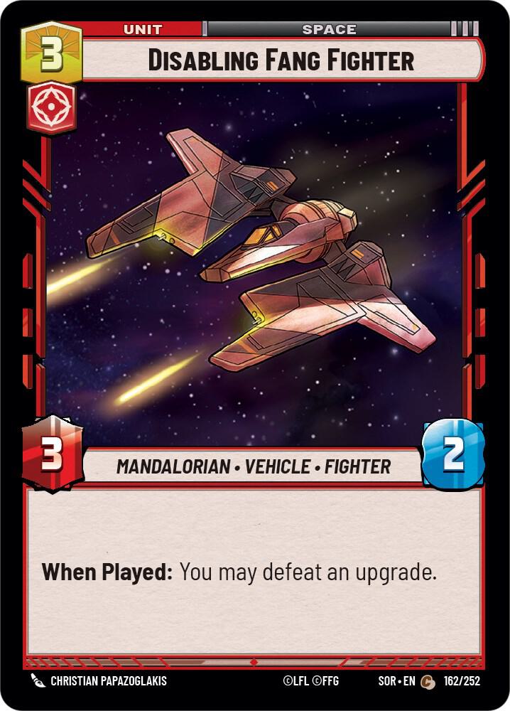 Disabling Fang Fighter Common Spark of Rebellion 162/252 NM (Back)