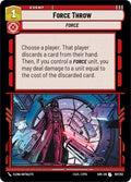 Force Throw Uncommon Spark of Rebellion 167/252 NM (Back)
