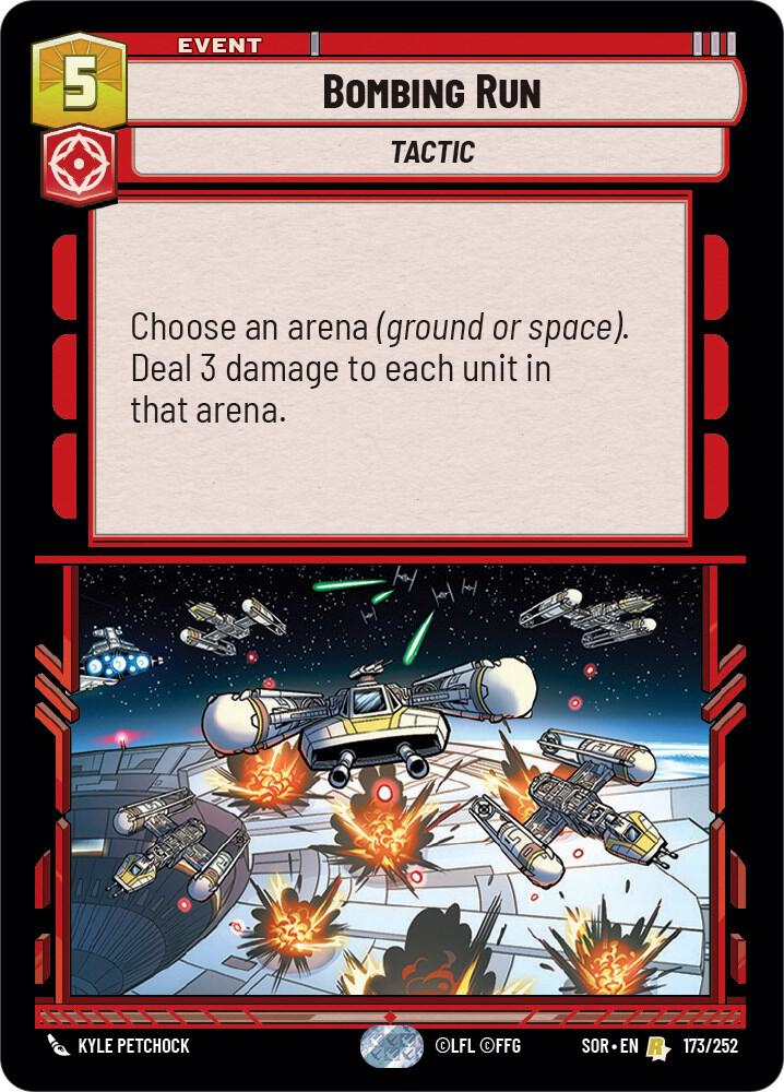 Bombing Run Rare Spark of Rebellion 173/252 NM (Back)