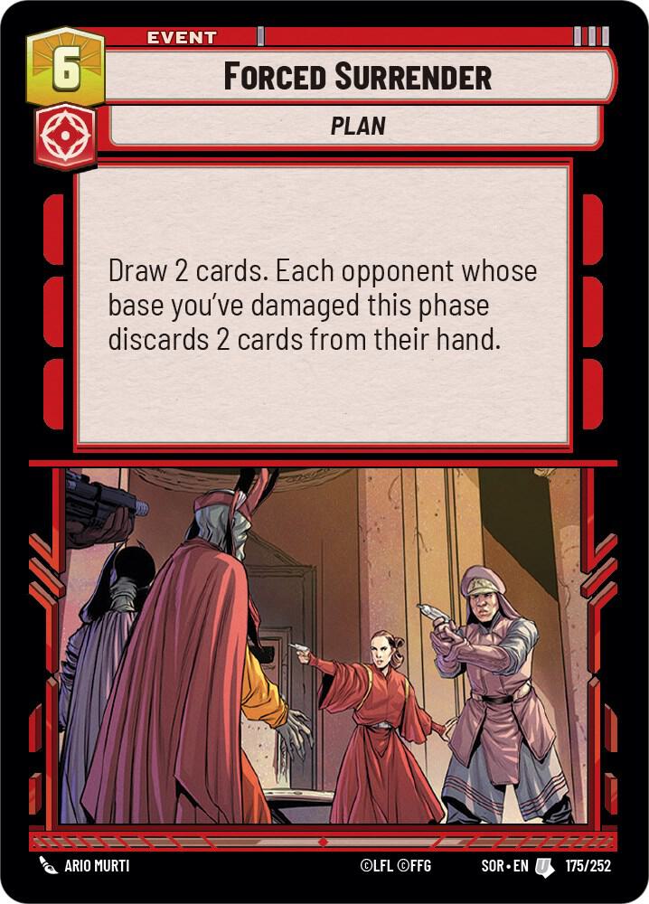 Forced Surrender Uncommon Spark of Rebellion 175/252 NM (Back)