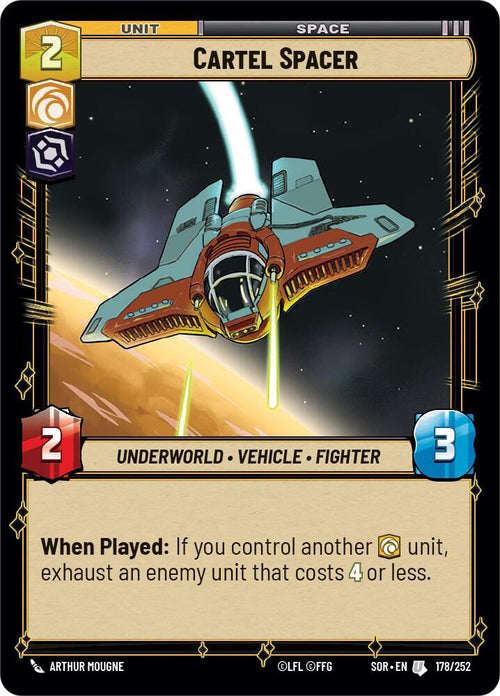 Cartel Spacer Uncommon Spark of Rebellion 178/252 NM (Back)