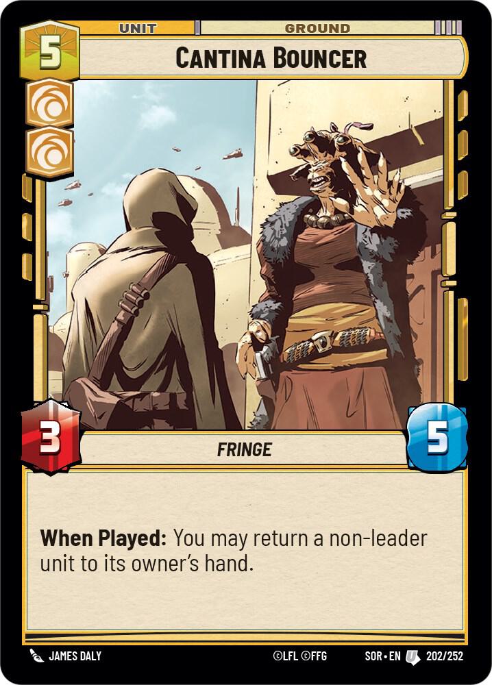 Cantina Bouncer Uncommon Spark of Rebellion 202/252 NM (Back)