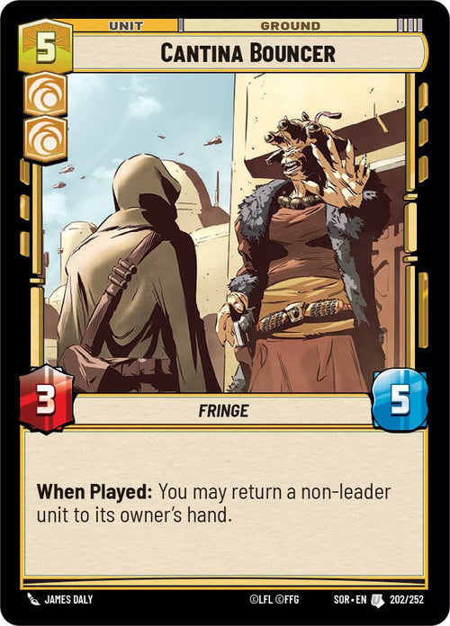 Cantina Bouncer Uncommon Spark of Rebellion 202/252 NM (Back)