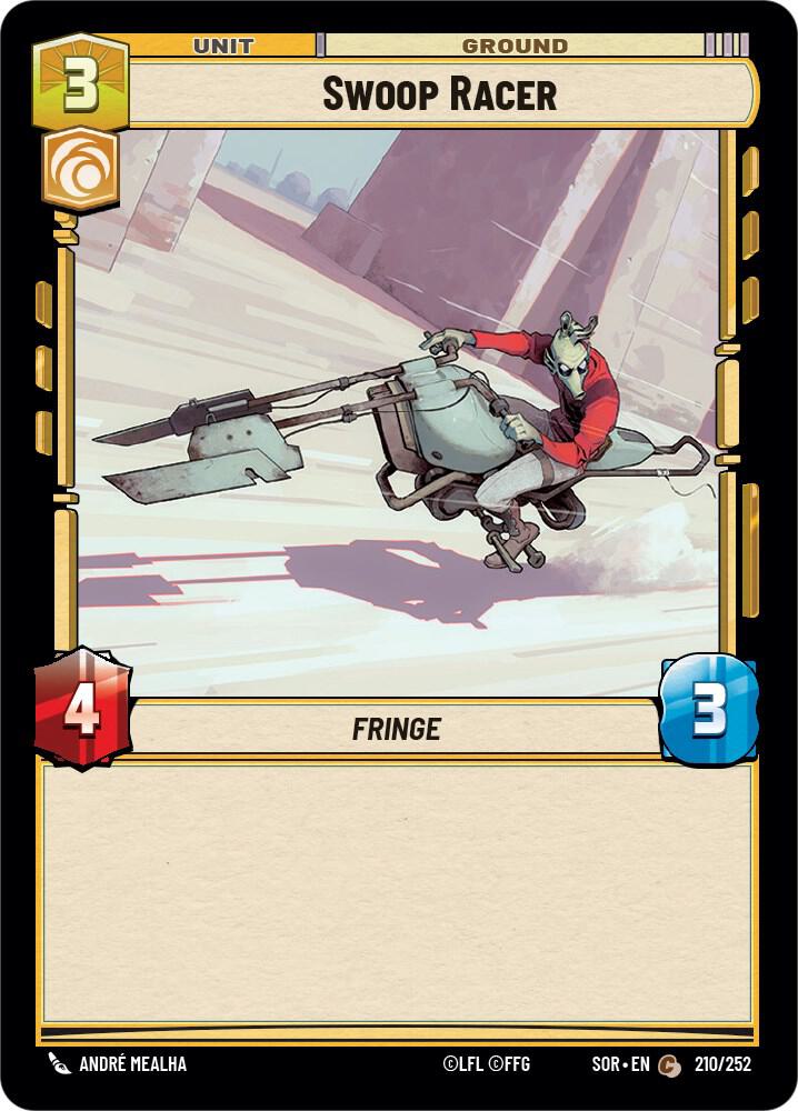 Swoop Racer Common Spark of Rebellion 210/252 NM (Back)