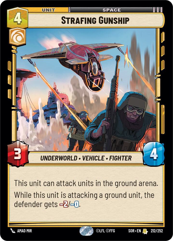Strafing Gunship Rare Spark of Rebellion 212/252 NM (Back)