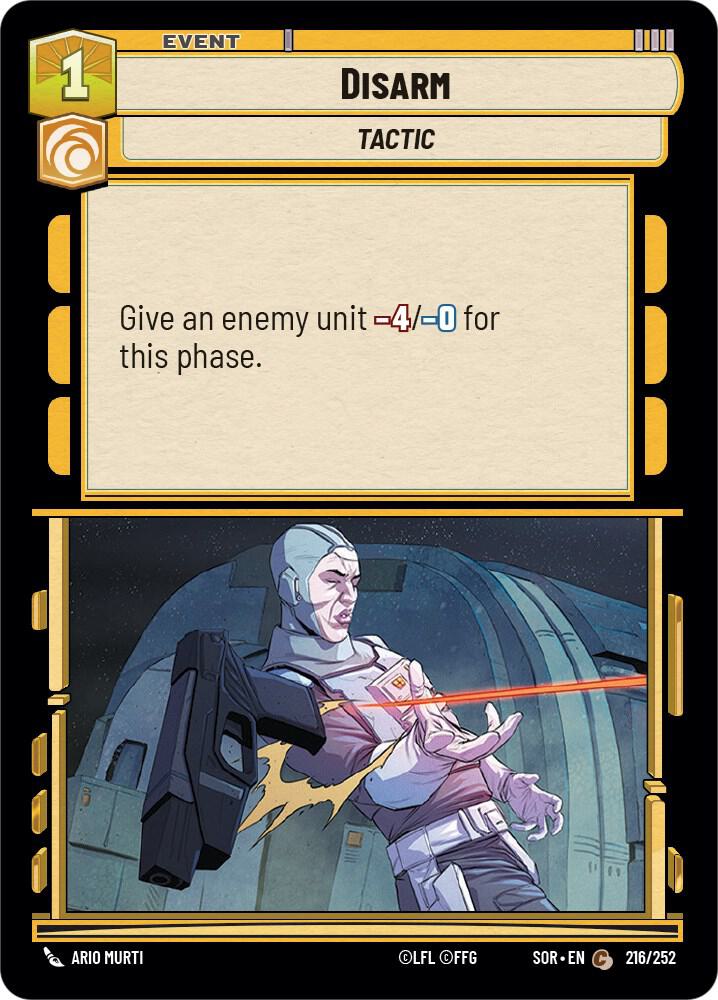 Disarm Common Spark of Rebellion 216/252 NM (Back)