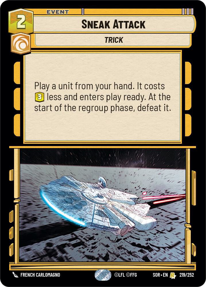 Sneak Attack Rare Spark of Rebellion 219/252 NM (Back)