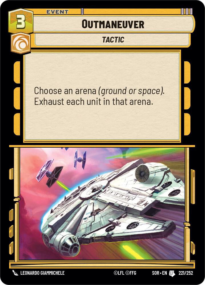 Outmaneuver Uncommon Spark of Rebellion 221/252 NM (Back)