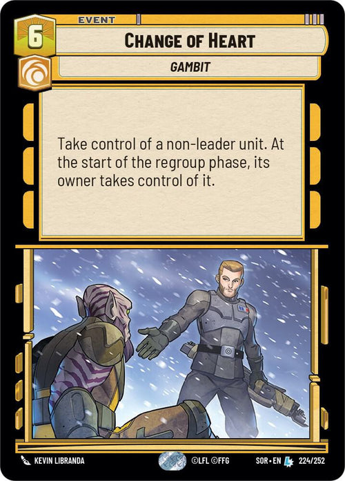 Change of Heart Legendary Spark of Rebellion 224/252 NM (Back)