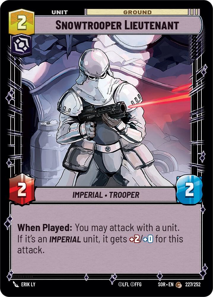 Snowtrooper Lieutenant Common Spark of Rebellion 227/252 NM