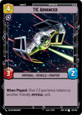 TIE Advanced Uncommon Spark of Rebellion 231/252 NM (Back)