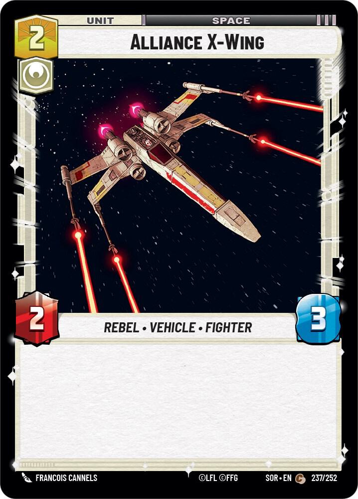 Alliance X-Wing Common Spark of Rebellion 237/252 NM (Back)