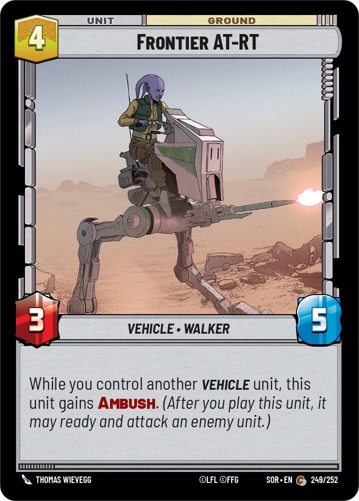 Frontier AT-RT Common Spark of Rebellion 249/252 NM (Back)