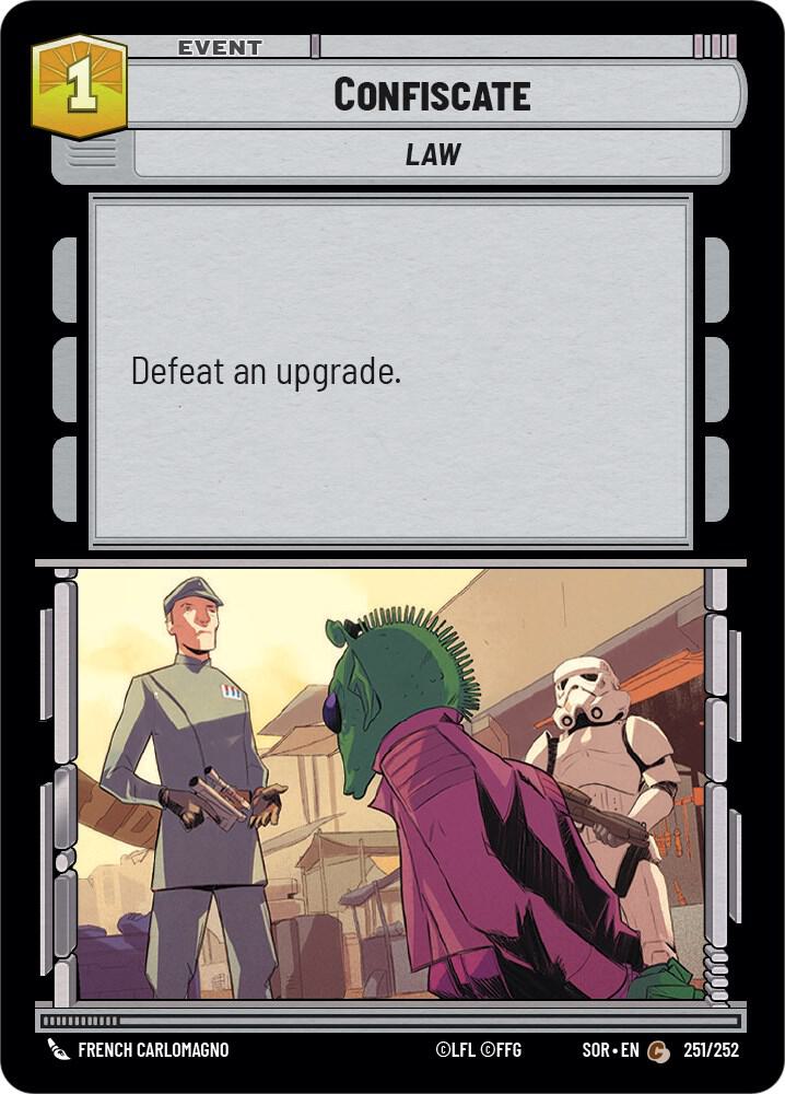 Confiscate Common Spark of Rebellion 251/252 NM (Back)