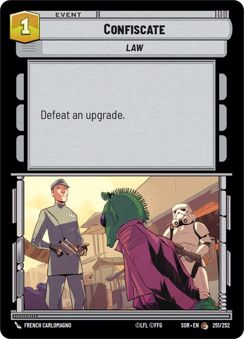 Confiscate Common Spark of Rebellion 251/252 NM (Back)