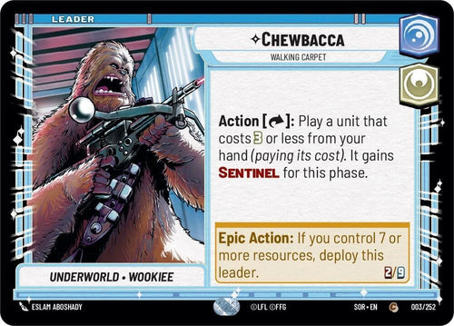 Chewbacca - Walking Carpet Common Spark of Rebellion 003/252 NM