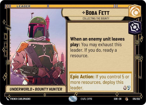 Boba Fett - Collecting the Bounty Common Spark of Rebellion 015/252 NM