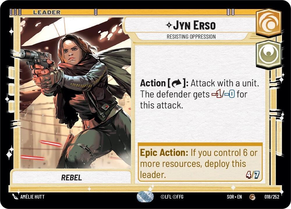 Jyn Erso - Resisting Oppression Common Spark of Rebellion 018/252 NM