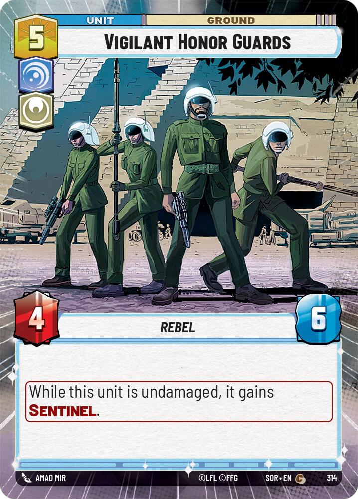 Vigilant Honor Guards (Hyperspace) Common Spark of Rebellion 314 NM (Back)