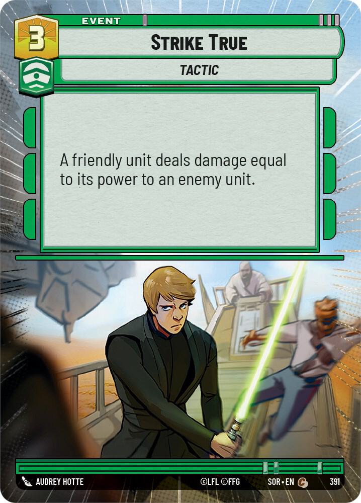 Strike True (Hyperspace) Common Spark of Rebellion 391 NM (Back)