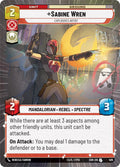Sabine Wren - Explosives Artist (Hyperspace) Uncommon Spark of Rebellion 405 NM (Back)
