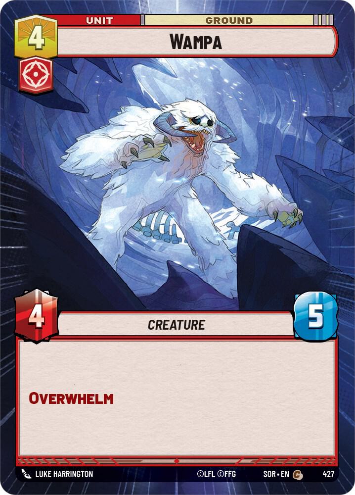 Wampa (Hyperspace) Common Spark of Rebellion 427 NM (Back)