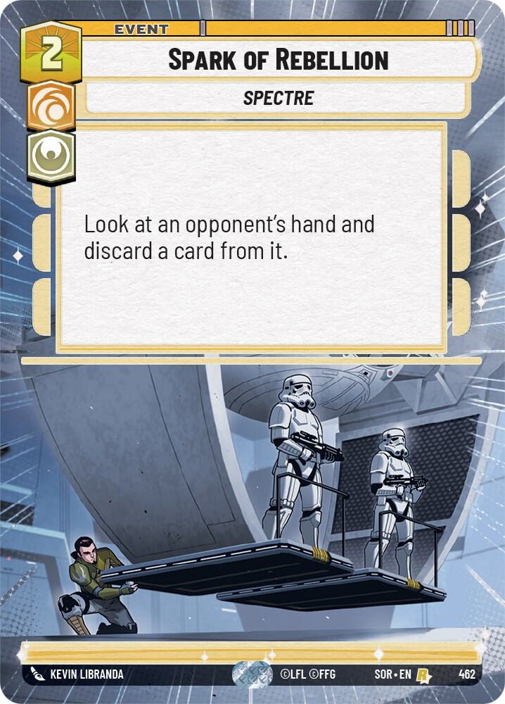 Spark of Rebellion (Hyperspace) Rare Spark of Rebellion 462 NM (Back)