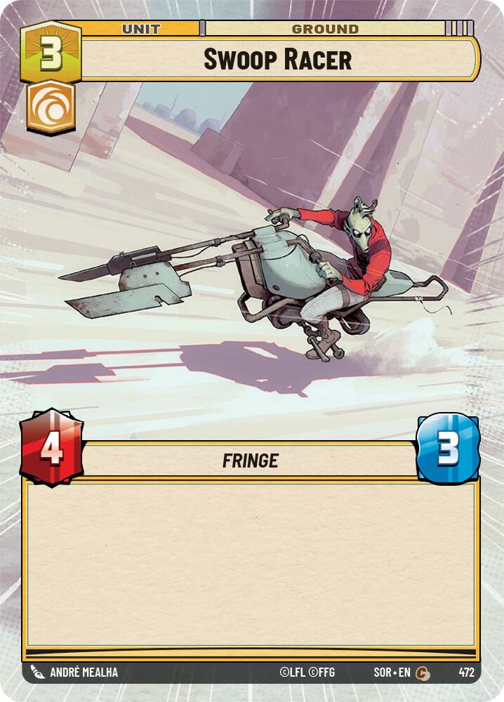 Swoop Racer (Hyperspace) Common Spark of Rebellion 472 NM (Back)