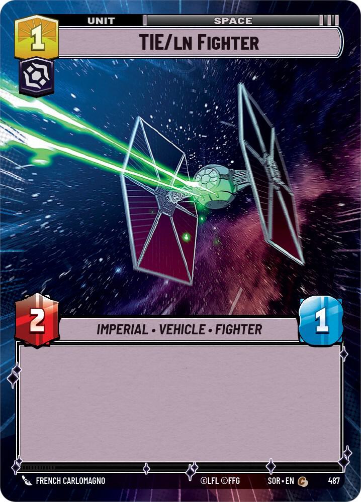 TIE/ln Fighter (Hyperspace) Common Spark of Rebellion 487 NM (Back)