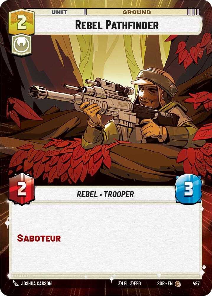 Rebel Pathfinder (Hyperspace) Common Spark of Rebellion 497 NM (Back)