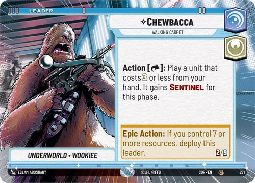 Chewbacca - Walking Carpet (Hyperspace) Common Spark of Rebellion 271 NM