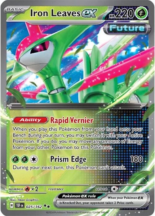 Iron Leaves ex Double Rare SV05: Temporal Forces 025/162 NM (Back)