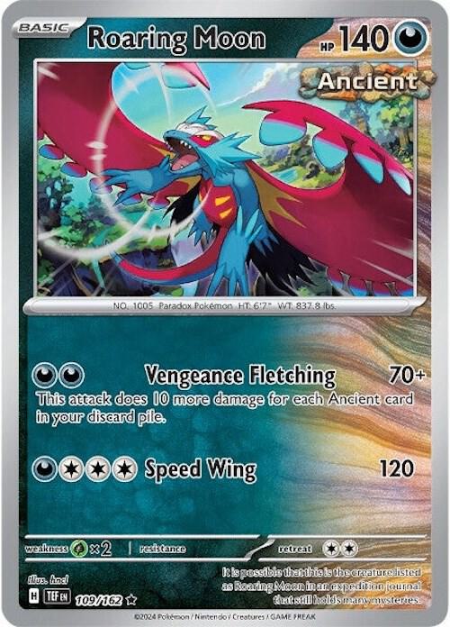 Roaring Moon Rare SV05: Temporal Forces 109/162 NM (Back)