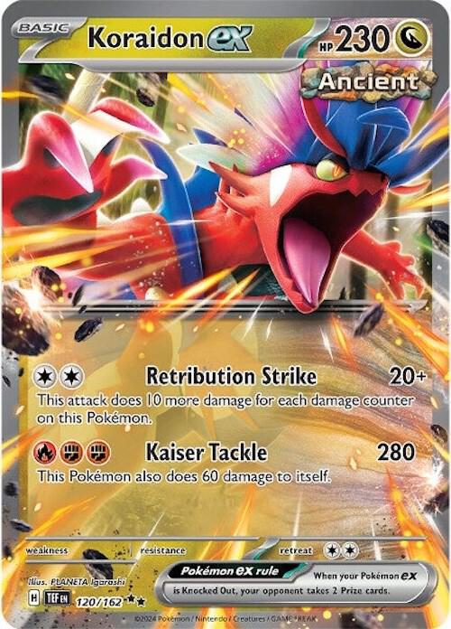 Koraidon ex Double Rare SV05: Temporal Forces 120/162 NM (Back)