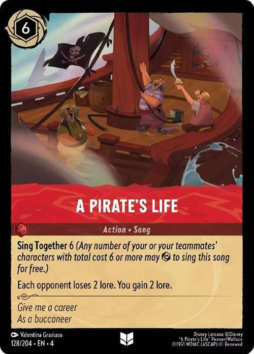 A Pirate's Life Uncommon Ursula's Return 128/204 NM (Back)